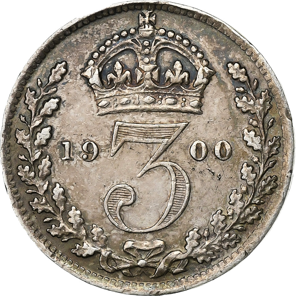 Great Britain, Victoria, 3 Pence, 1900, Silver, EF(40-45), KM:777