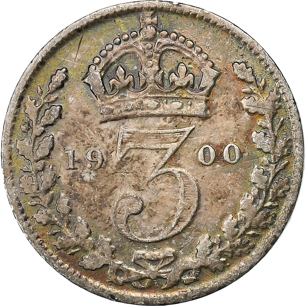 Grande-Bretagne, Victoria, 3 Pence, 1900, Argent, TB+, KM:777