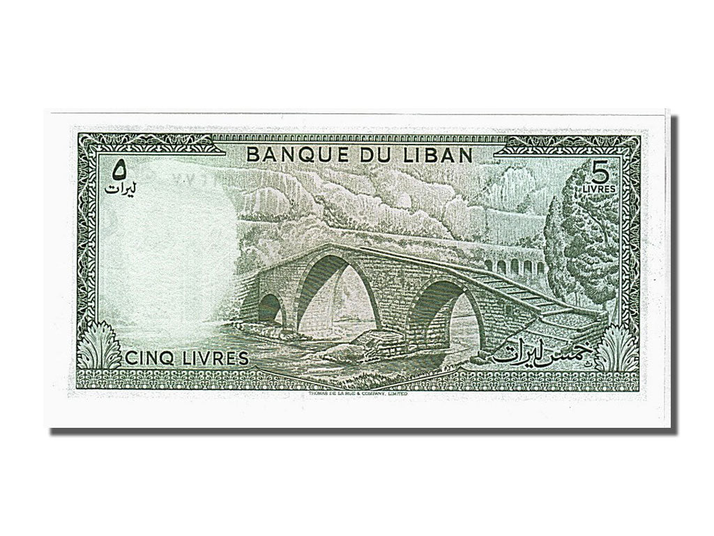 Banknote, Lebanon, 5 Livres, 1986, UNC(65-70)
