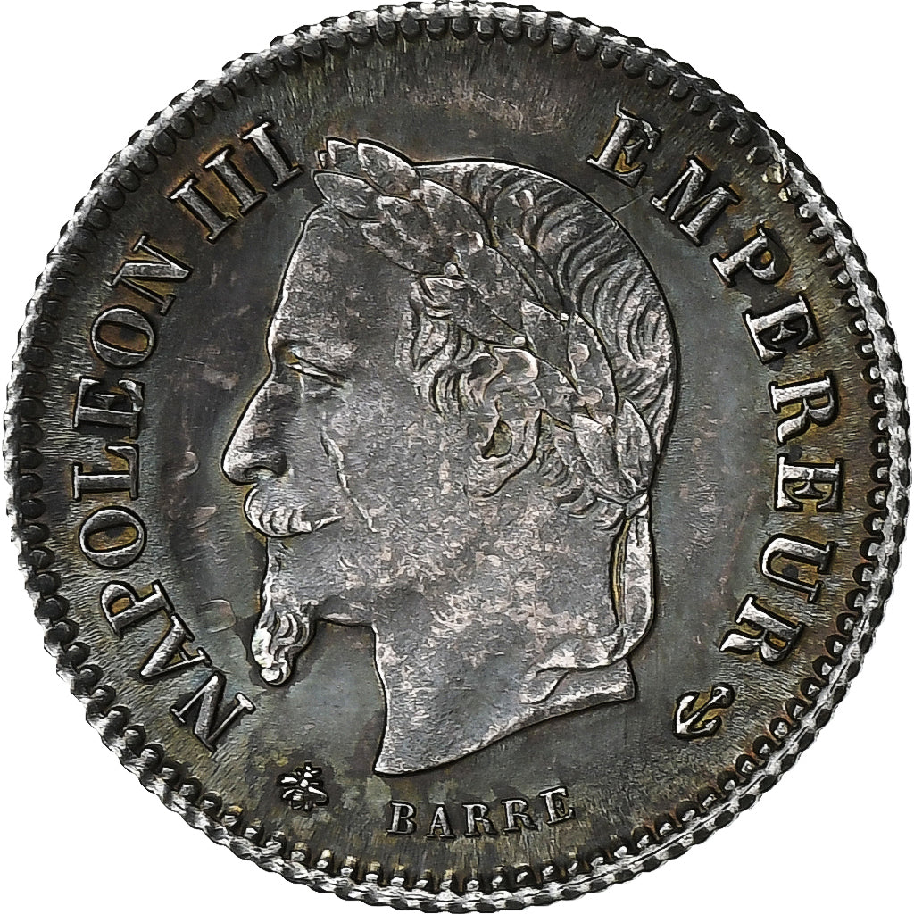 Francia, Napoleon III, 20 Centimes, 1867, Paris, Plata, MBC+, Gadoury:309
