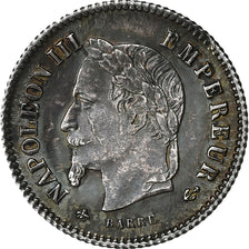 Francia, Napoleon III, 20 Centimes, 1867, Paris, Plata, MBC+, Gadoury:309