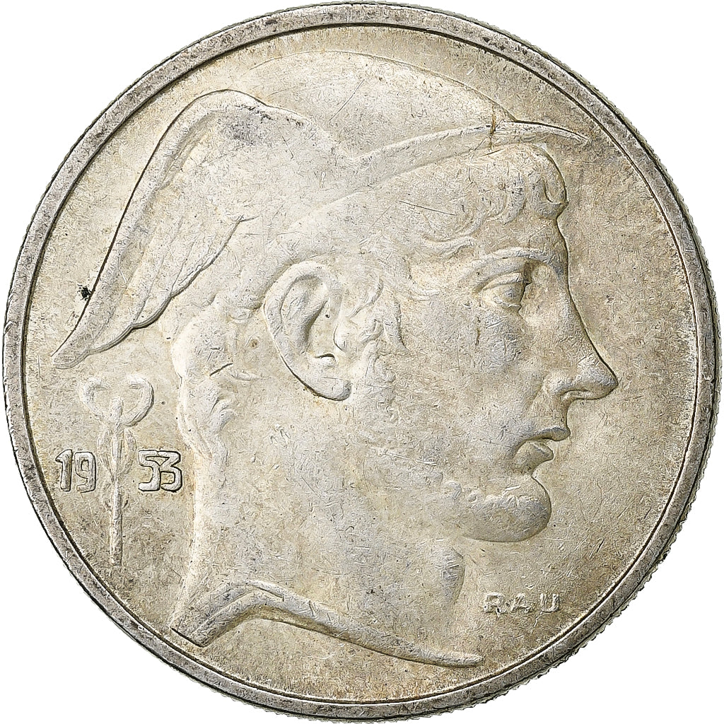 Belgio, Baudouin I, 20 Francs, 20 Frank, 1953, Argento, BB, KM:140.1