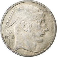 Belgio, Baudouin I, 20 Francs, 20 Frank, 1953, Argento, BB, KM:140.1
