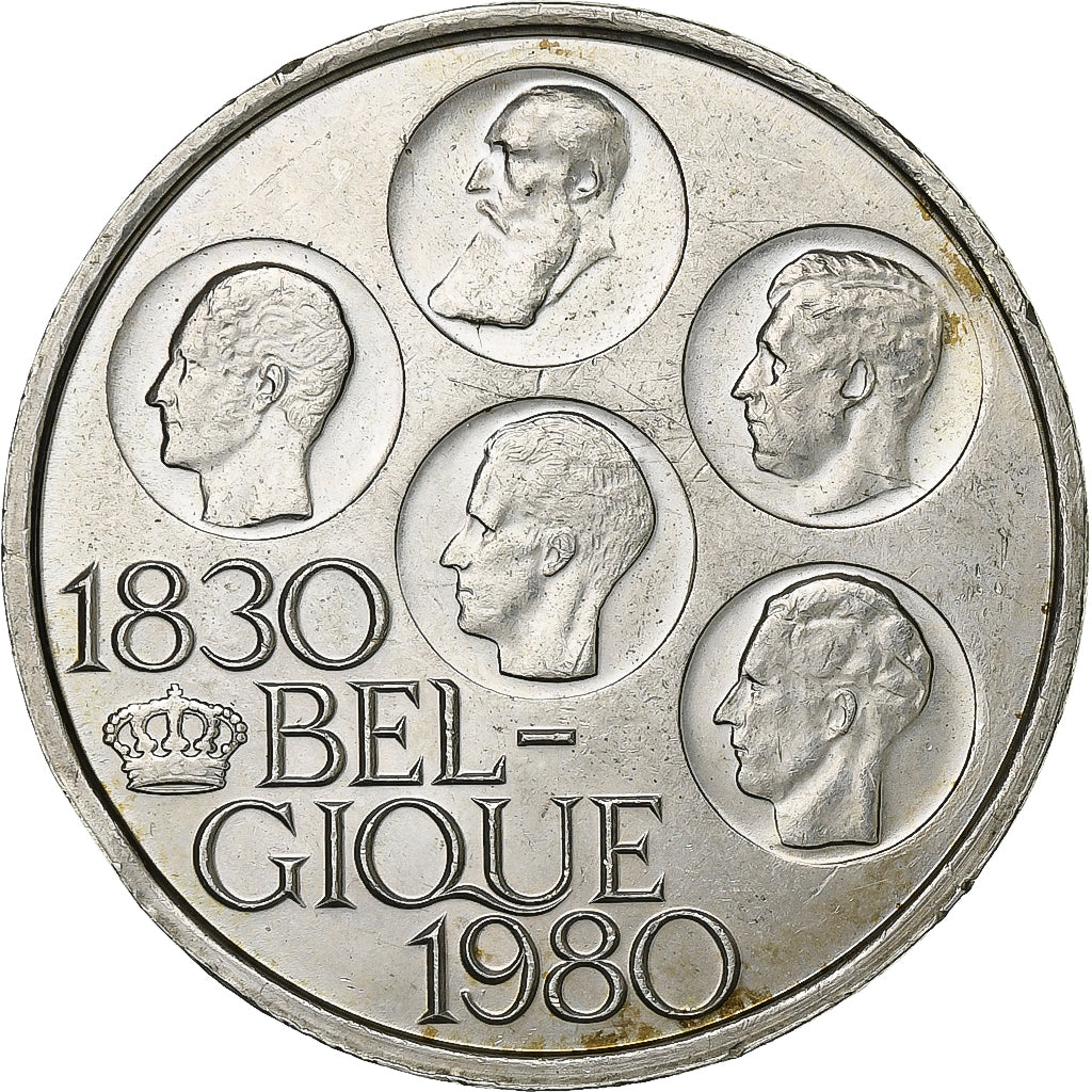 Belgium, Baudouin I, 500 Francs, 500 Frank, 1980, Brussels, Silver Clad
