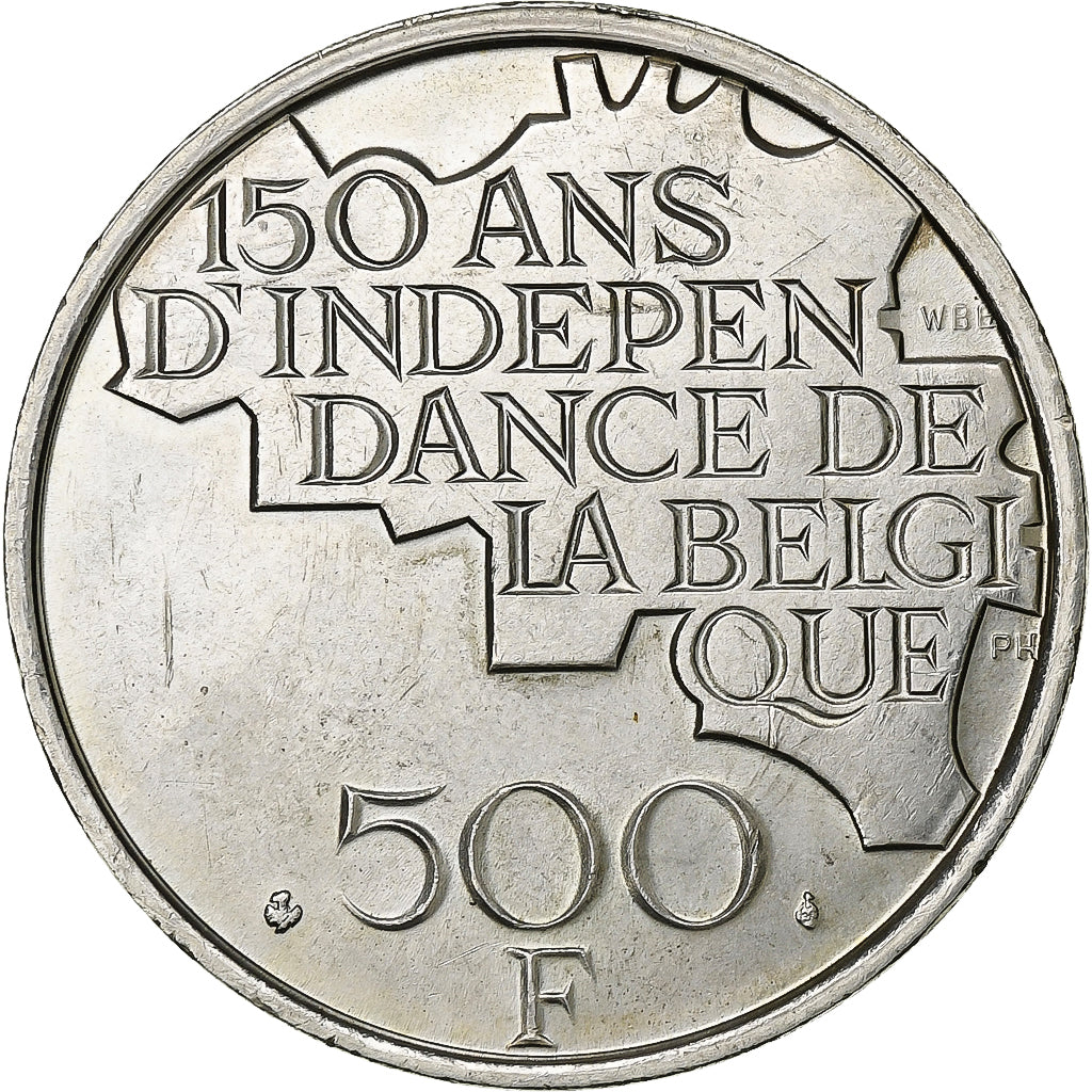 Belgium, Baudouin I, 500 Francs, 500 Frank, 1980, Brussels, Silver Clad