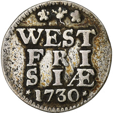 Netherlands, WEST FRIESLAND, 2 Stuivers, Double Wapenstuiver, 1730, Silver