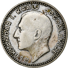 Yugoslavia, Alexander I, 10 Dinara, 1931, London, Silver, EF(40-45), KM:10