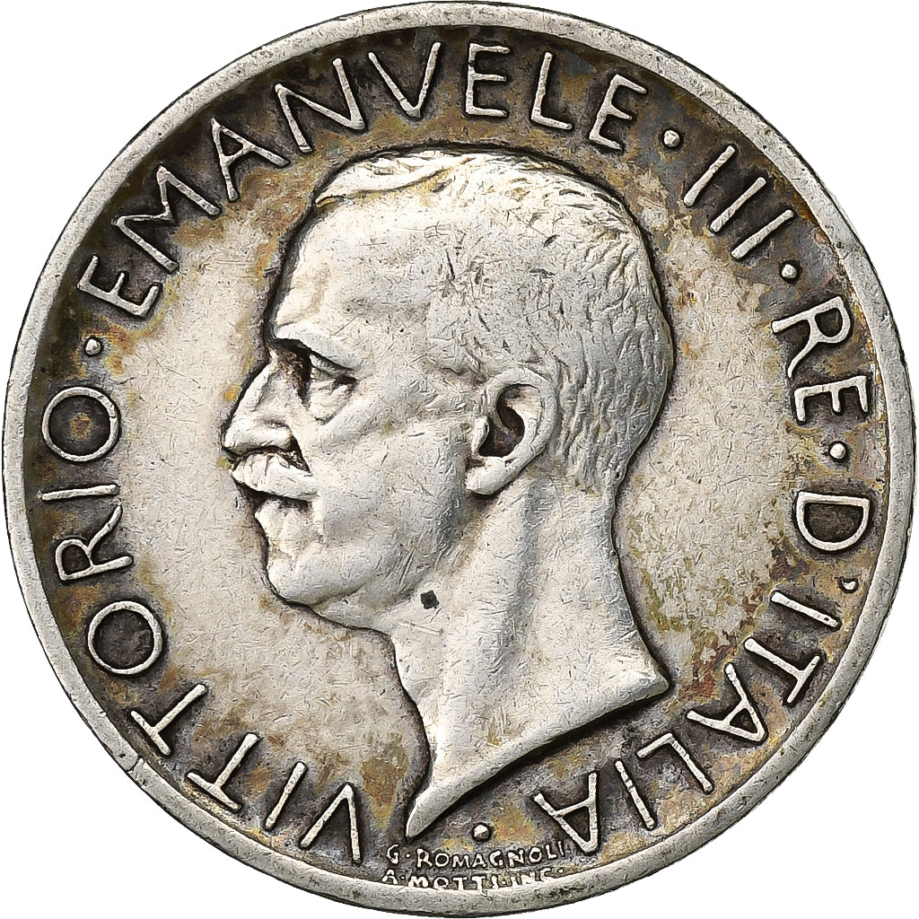 Italy, Vittorio Emanuele III, 5 Lire, 1927, Rome, Silver, EF(40-45), KM:67.1