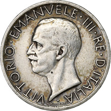 Italy, Vittorio Emanuele III, 5 Lire, 1927, Rome, Silver, EF(40-45), KM:67.1