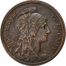France, 2 Centimes, Dupuis, 1908, Paris, Bronze, EF(40-45), KM:841