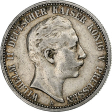 German States, PRUSSIA, Wilhelm II, 2 Mark, 1902, Berlin, Silver, EF(40-45)