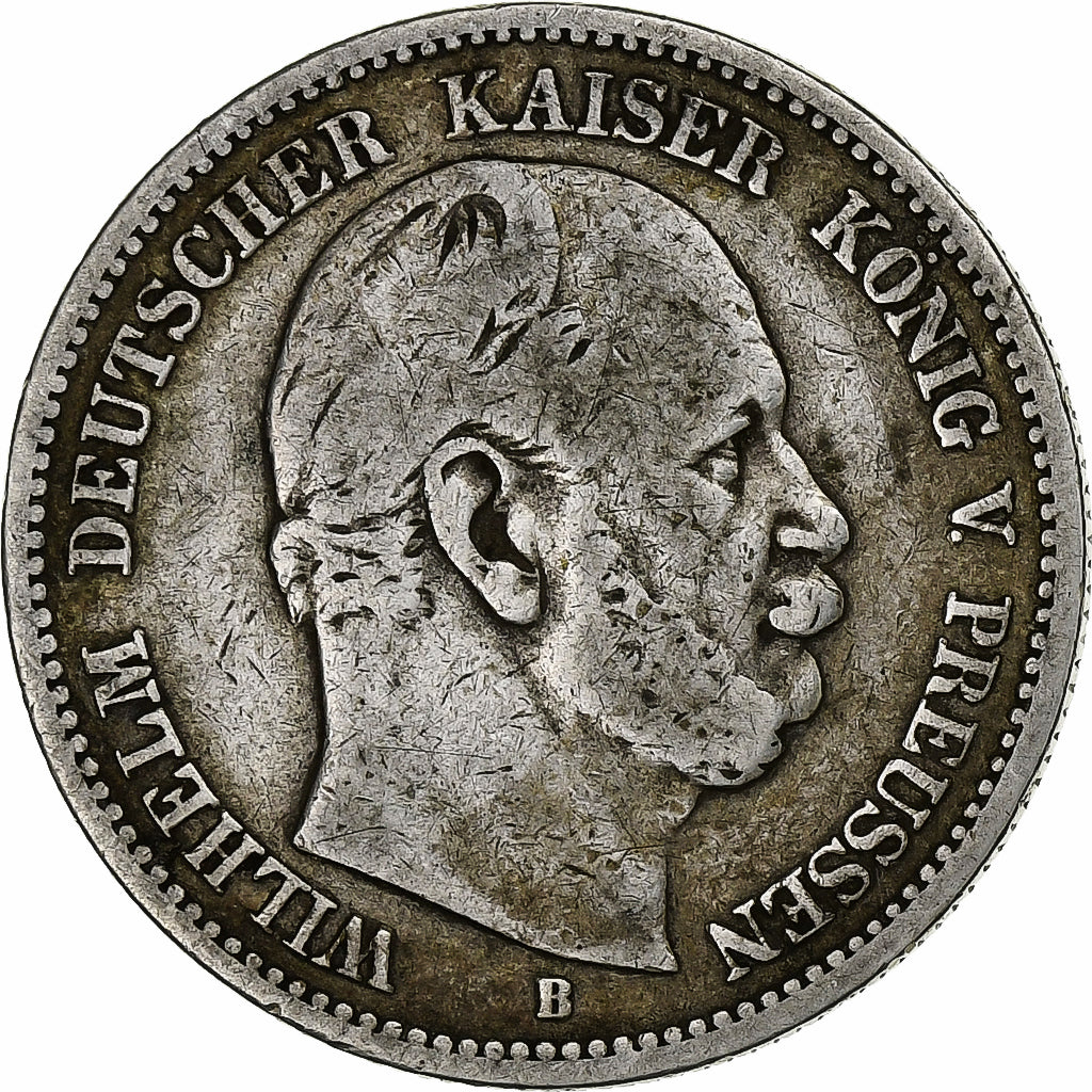 German States, PRUSSIA, Wilhelm I, 2 Mark, 1877, Hannover, Silver, VF(30-35)