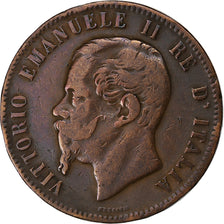Italy, Vittorio Emanuele II, 10 Centesimi, 1863, Copper, VF(30-35), KM:11.2