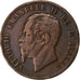 Italy, Vittorio Emanuele II, 10 Centesimi, 1863, Copper, VF(30-35), KM:11.2