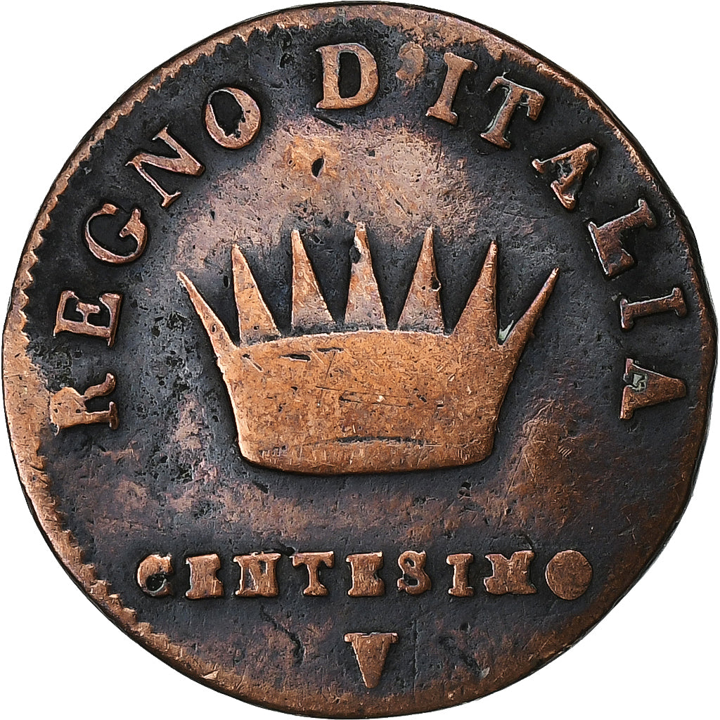 États italiens, KINGDOM OF NAPOLEON, Napoléon I, Centesimo, 1810, Venise