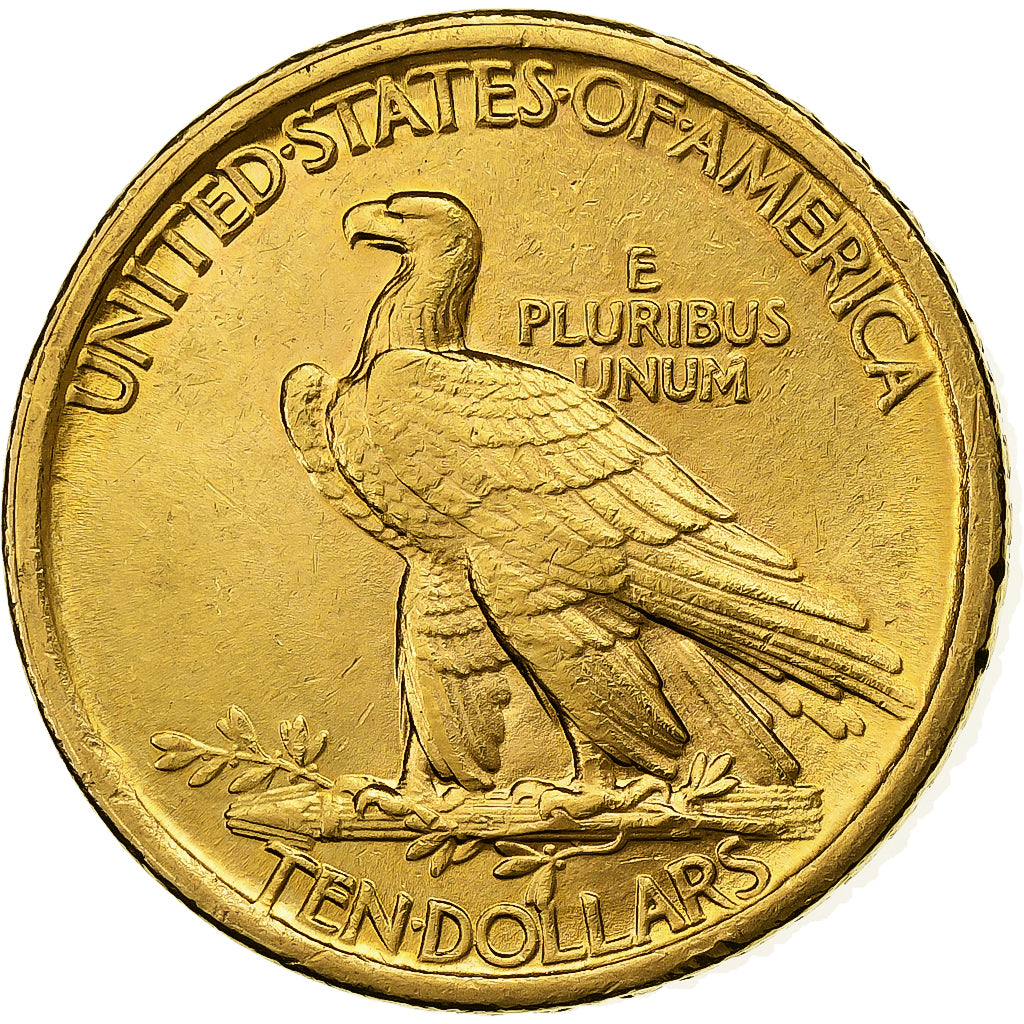 United States, $10, Eagle, Indian Head, 1907, U.S. Mint, Gold, AU(55-58), KM:125