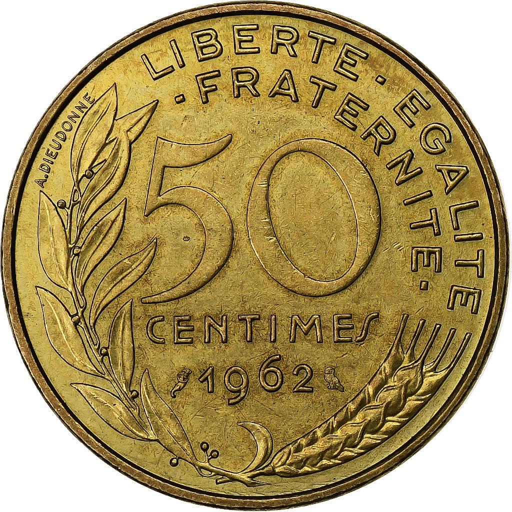 France, 50 Centimes, Marianne, 1962, Paris, Bronze-Aluminium, TTB+, Gadoury:427