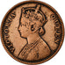 INDIA-BRITISH, Victoria, 1/4 Anna, 1875, Calcutta, Copper, VF(30-35), KM:467