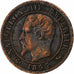 Francia, Napoleon III, Centime, 1857, Lille, Bronce, BC+, Gadoury:86, KM:775.7