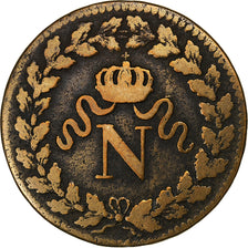 Francia, Decime, Napoléon I, 1815., Strasbourg, Bronzo, MB, Gadoury:195e