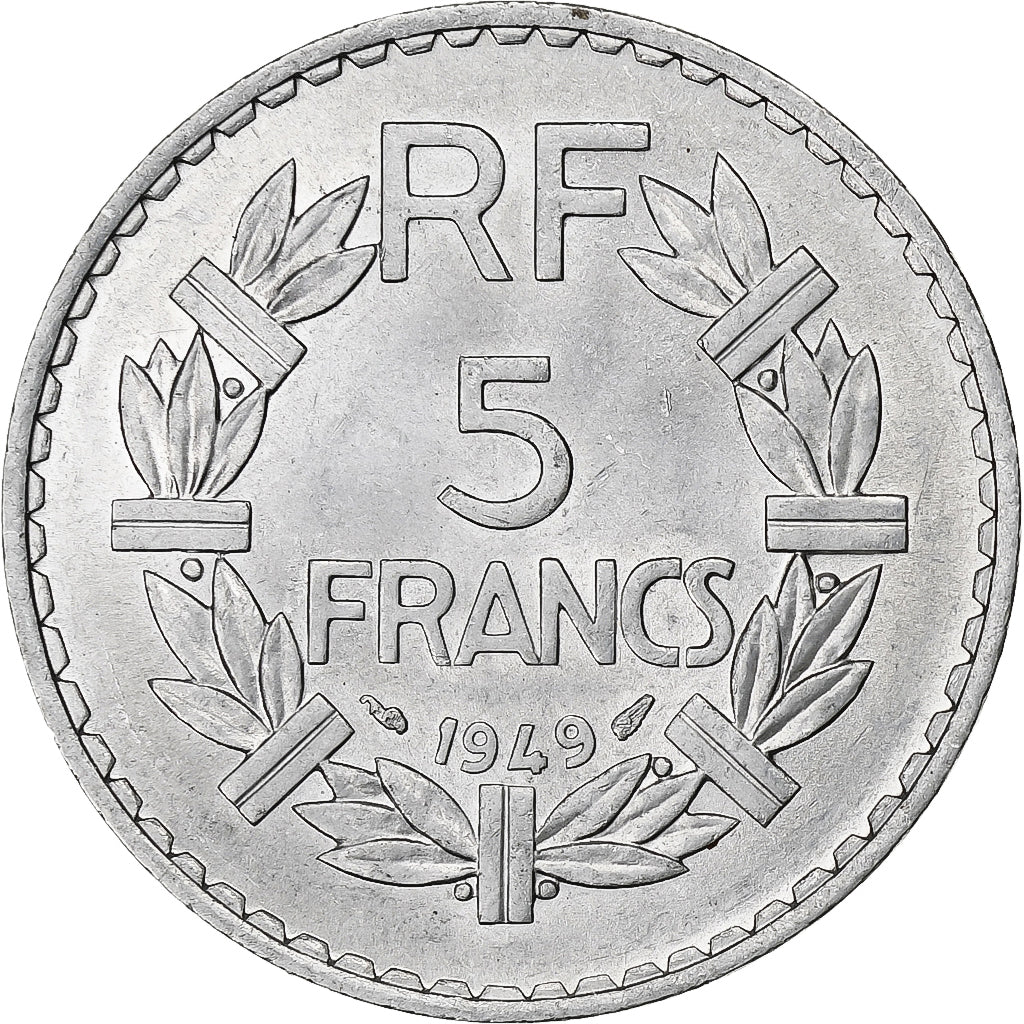 Francja, 5 Francs, Lavrillier, 1949, Paris, Aluminium, MS(60-62), Gadoury:766a