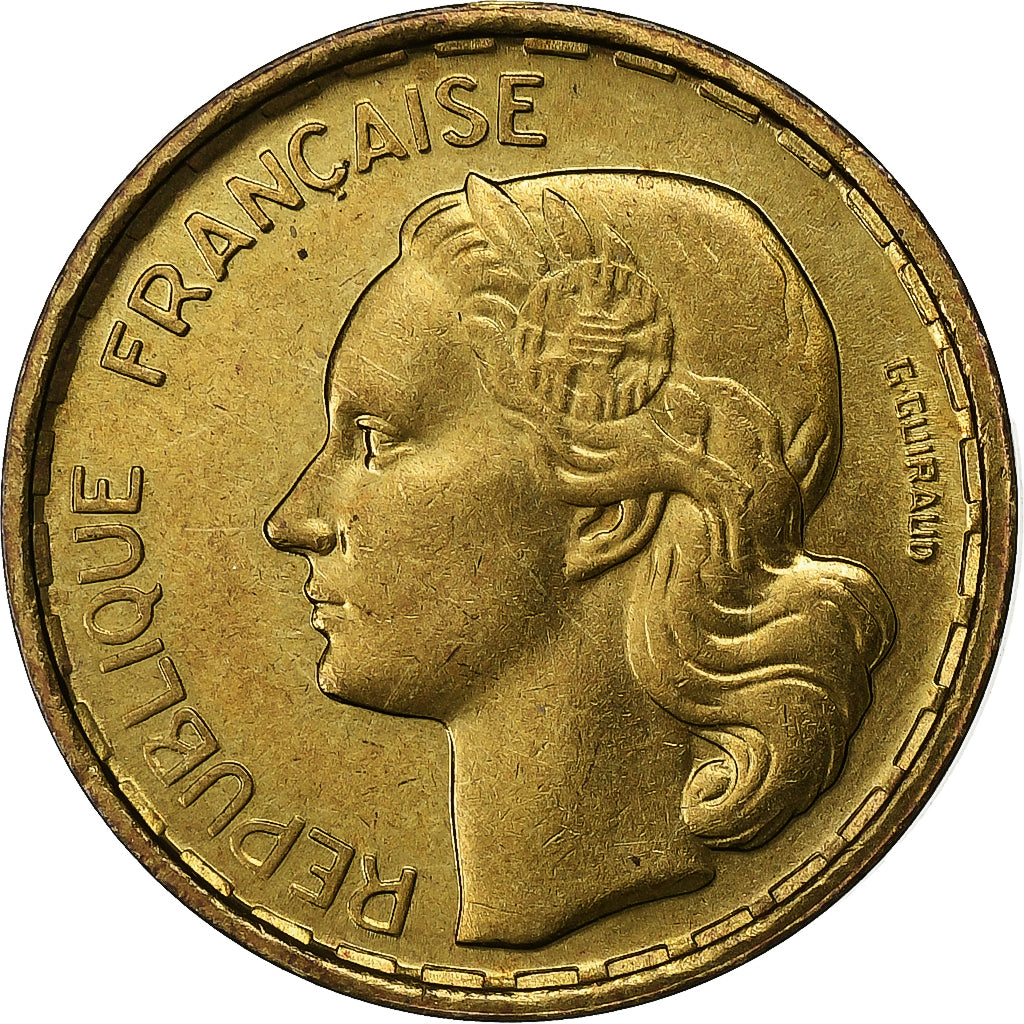 Frankrijk, 10 Francs, Guiraud, 1951, Paris, Aluminum-Bronze, PR, Gadoury:812
