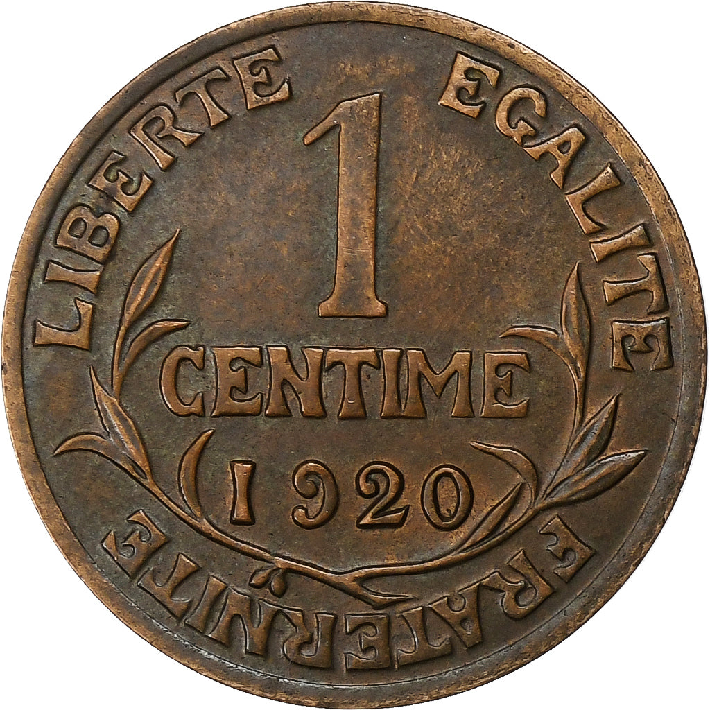 France, Centime, Dupuis, 1920, Paris, Bronze, EF(40-45), Gadoury:90, KM:840