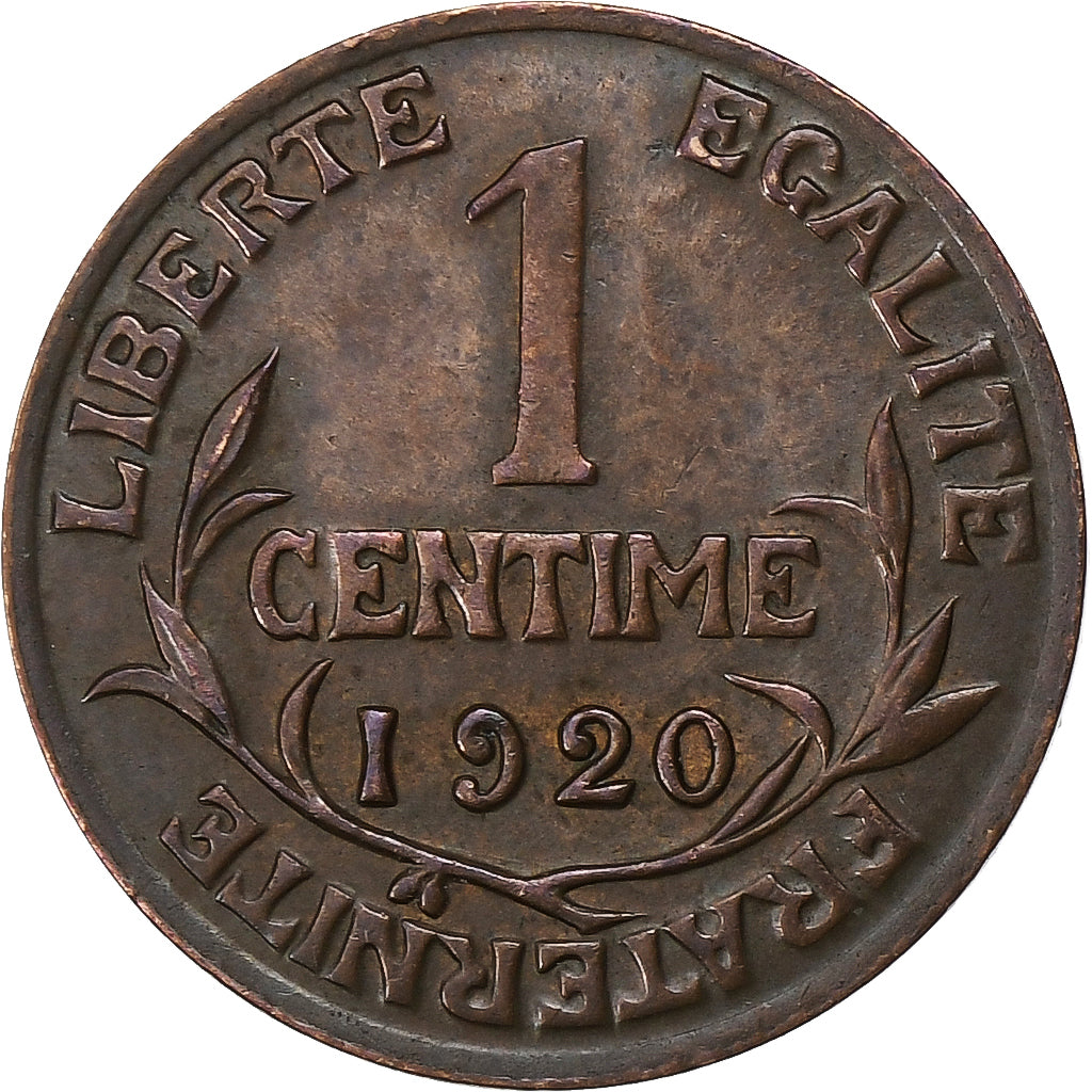 France, Centime, Dupuis, 1920, Paris, Bronze, EF(40-45), Gadoury:90, KM:840