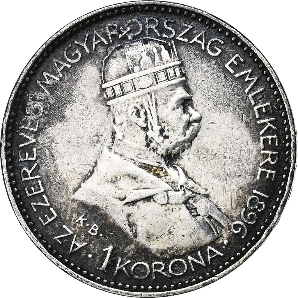 Ungarn, Franz Joseph I, Korona, 1896, Budapest, Silber, SS, KM:487
