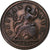 Grã-Bretanha, George I, 1/2 Penny, 1717, Cobre, VF(30-35), KM:549