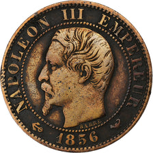 Frankreich, Napoleon III, 5 Centimes, 1856, Lille, Bronze, S+, Gadoury:152
