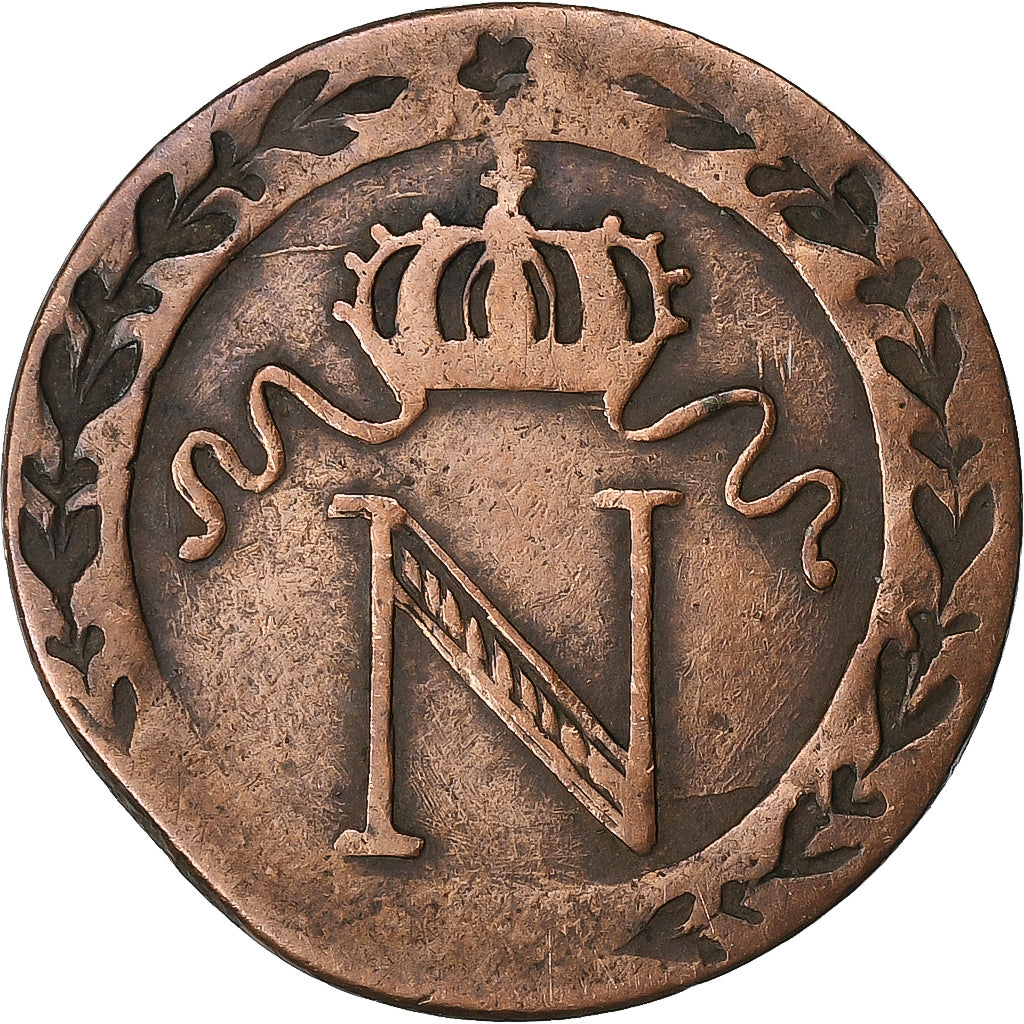 France, 10 Centimes, Napoléon I, 1808, Nantes, Faux d'Epoque, Billon
