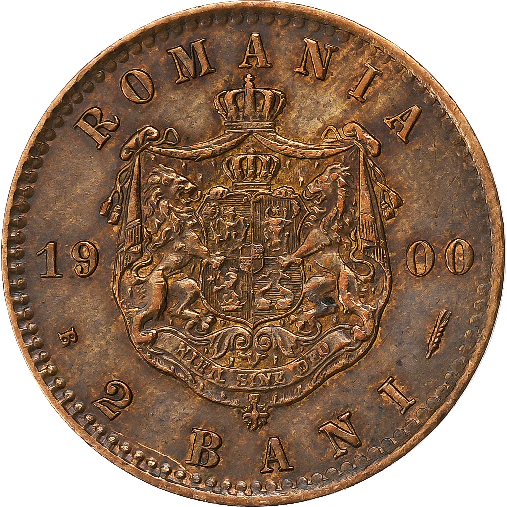 Romania, Carol I, 2 Bani, 1900, Bucharest, Copper, EF(40-45), KM:27