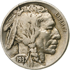 Verenigde Staten, 5 Cents, Buffalo Nickel, 1937, Philadelphia, Cupro-nikkel, ZF