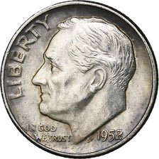 Vereinigte Staaten, Dime, Roosevelt Dime, 1952, U.S. Mint, Silber, SS+, KM:195
