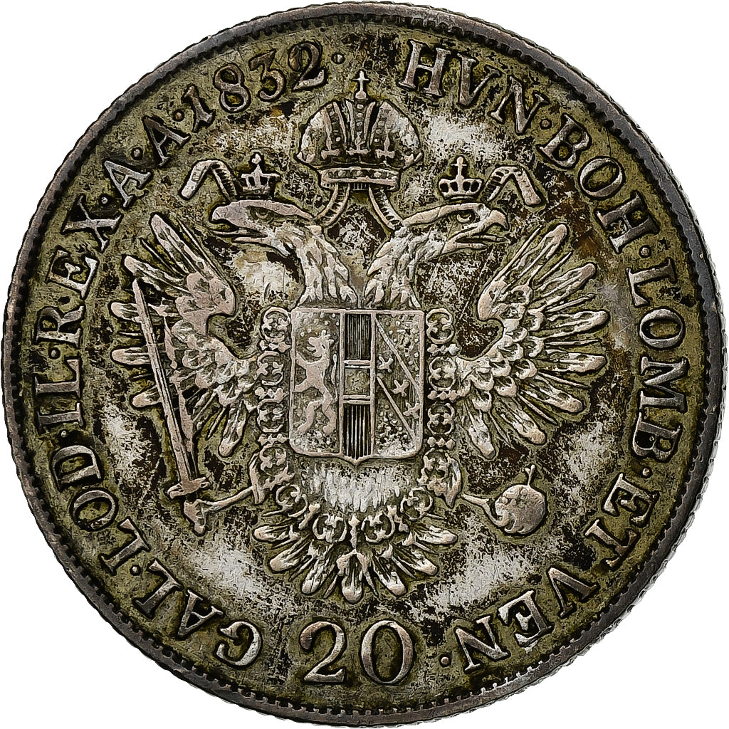Österreich, Franz II (I), 20 Kreuzer, 1832, Milan, Silber, SS, KM:2147