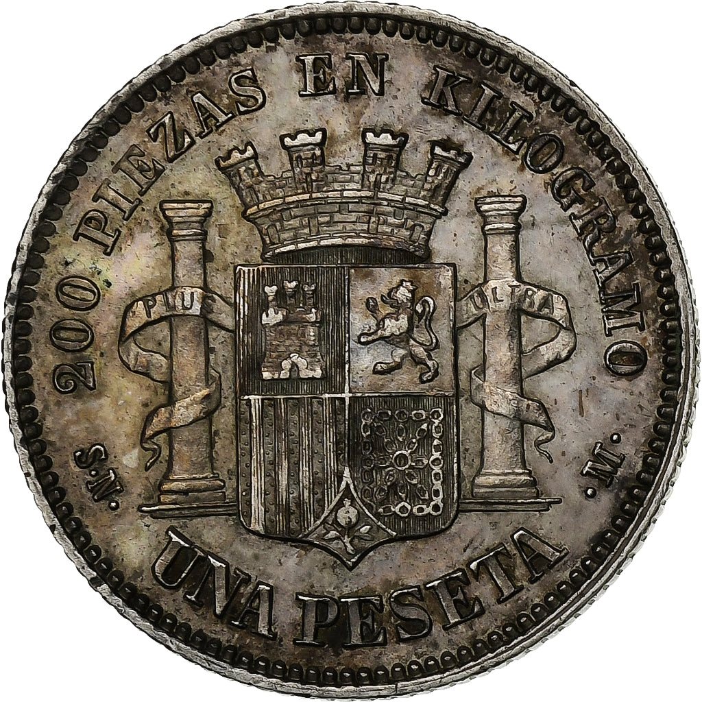 Spain, Provisional Government, Peseta, 1869, Madrid, Silver, AU(50-53), KM:652