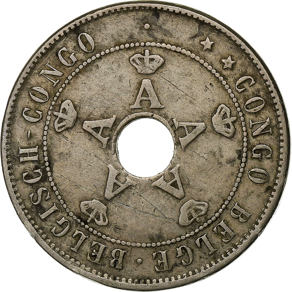 Belgian Congo, Albert I, 20 Centimes, 1911, Copper-nickel, EF(40-45), KM:19