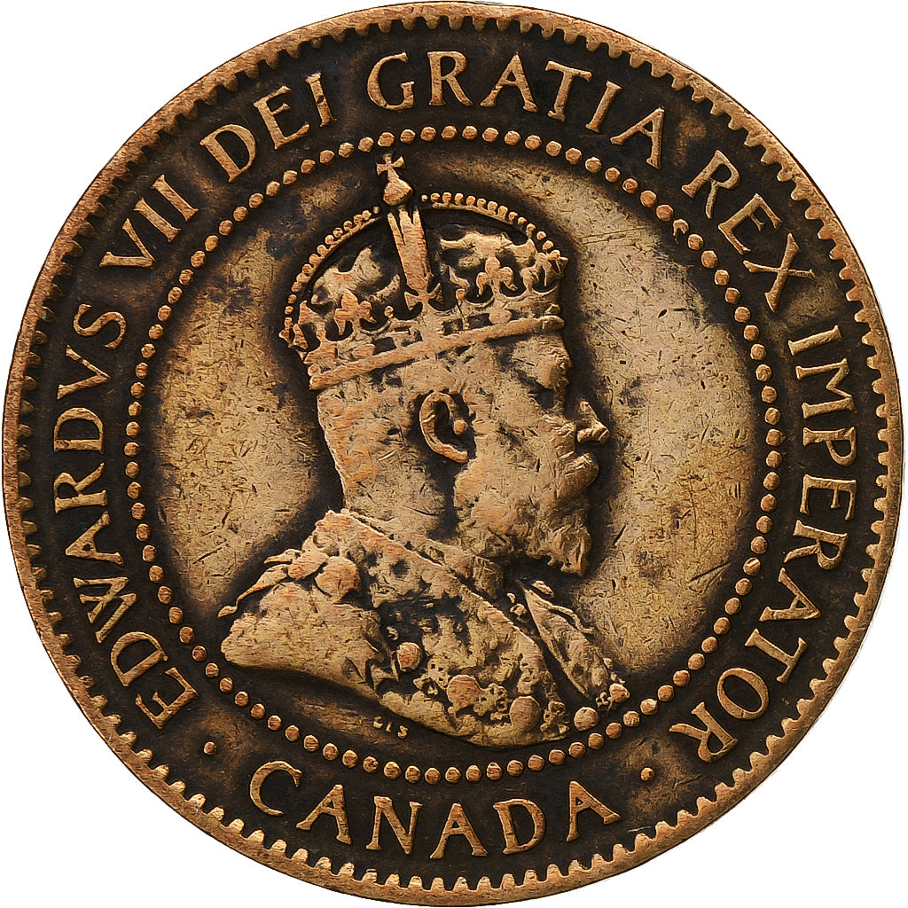 Canada, Edward VII, Cent, 1904, Ottawa, Brązowy, VF(30-35), KM:8