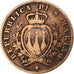 San Marino, 5 Centesimi, 1869, Milan, Copper, VF(30-35), KM:1