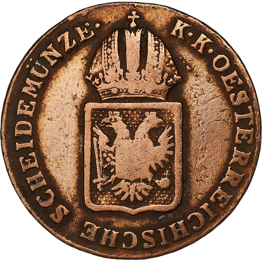 Austria, Franz II (I), 1/2 Kreuzer, 1816, Vienne, Copper, VF(20-25), KM:2110