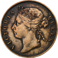Straits Settlements, Victoria, Cent, 1884, Brązowy, EF(40-45), KM:9a