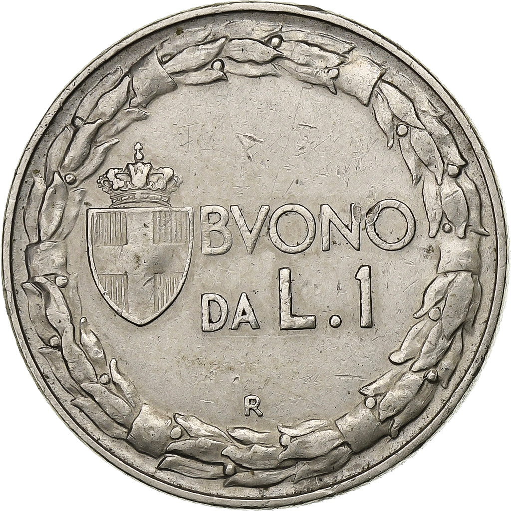 Italy, Vittorio Emanuele III, Lira, 1922, Rome, Nickel, EF(40-45), KM:62