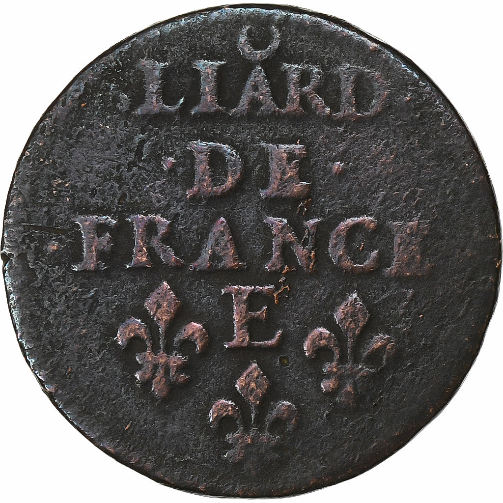 France, Louis XIV, Liard, Liard de France au buste juvénile, deuxième type