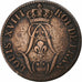 FRENCH GUIANA, Louis XVIII, 10 Centimes, 1818, Paris, Billon, VF(20-25)