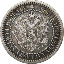 Finland, Alexander II, Markka, 1865, Silver, EF(40-45), KM:3.1