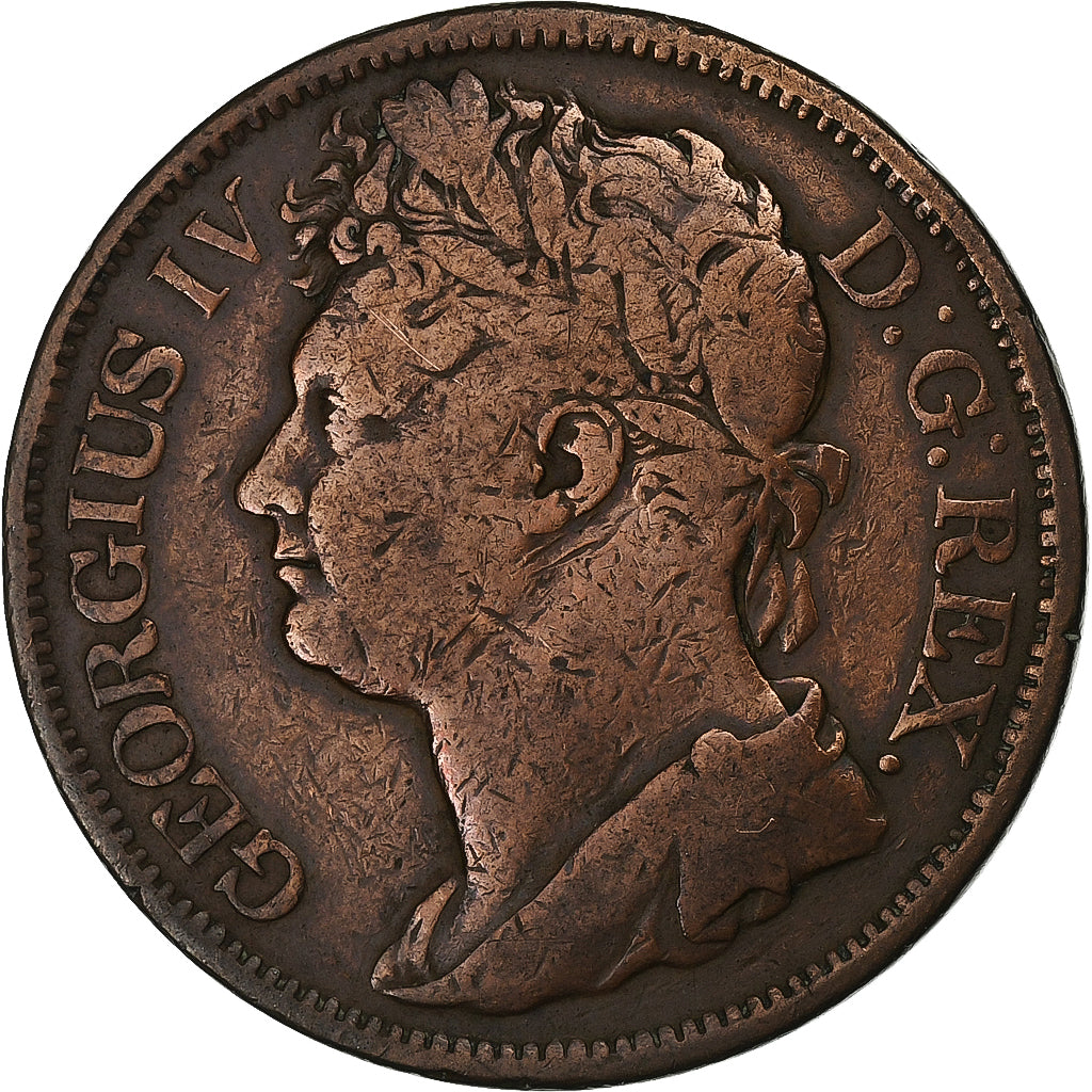 Ireland, George IV, Penny, 1822, Copper, VF(30-35), KM:151