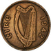 REPÚBLICA DE IRLANDA, 1/2 Penny, 1942, Bronce, MBC, KM:10