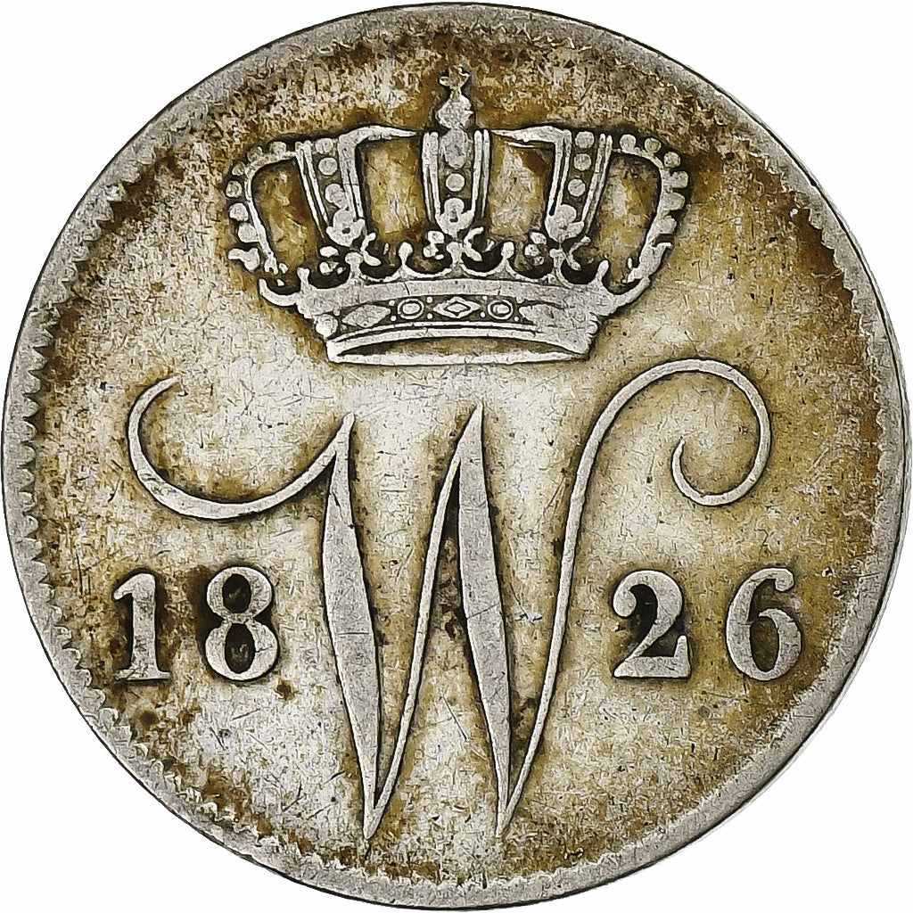 Netherlands, William I, 25 Cents, 1826, Brussels, Silver, EF(40-45), KM:48