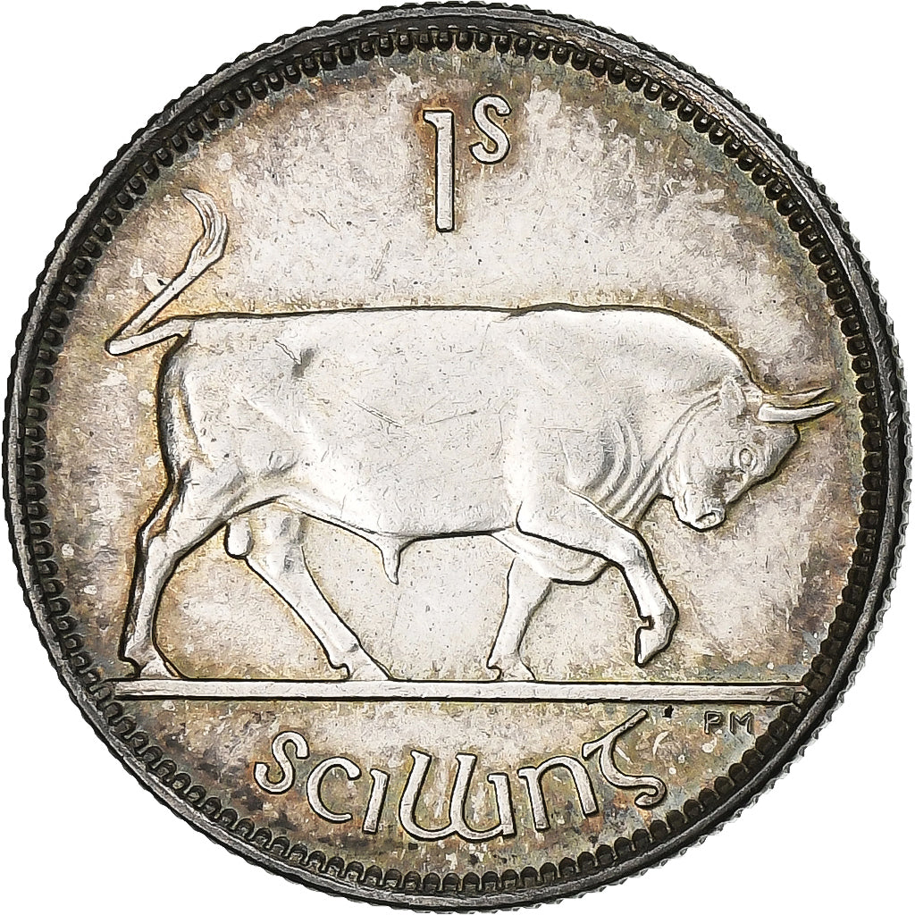 REPUBLIKA IRLANDII, Shilling, 1928, Srebro, EF(40-45), KM:6